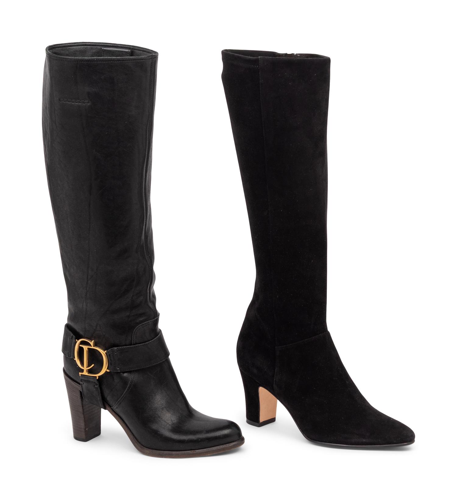 Christian Dior & Manolo Blahnik, Two Pairs of Tall Boots