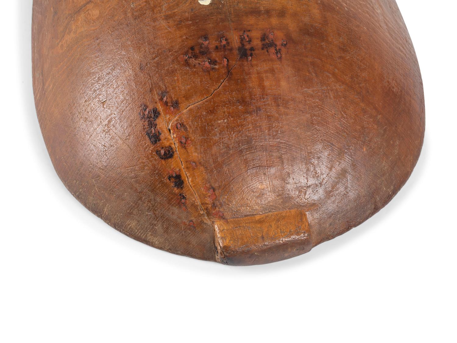 A Carved Wood Dough Bowl