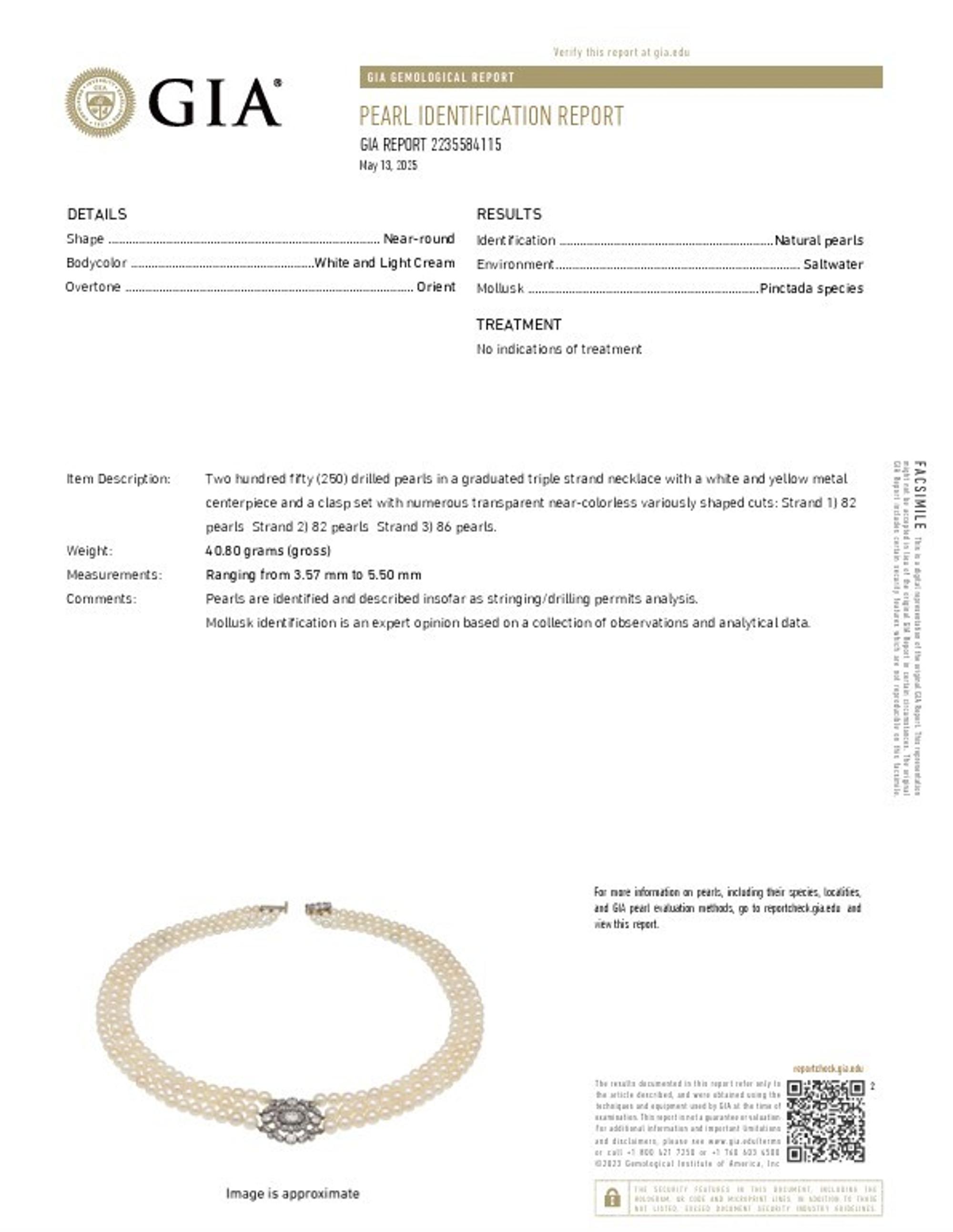 NATURAL PEARL AND DIAMOND CHOKER NECKLACE