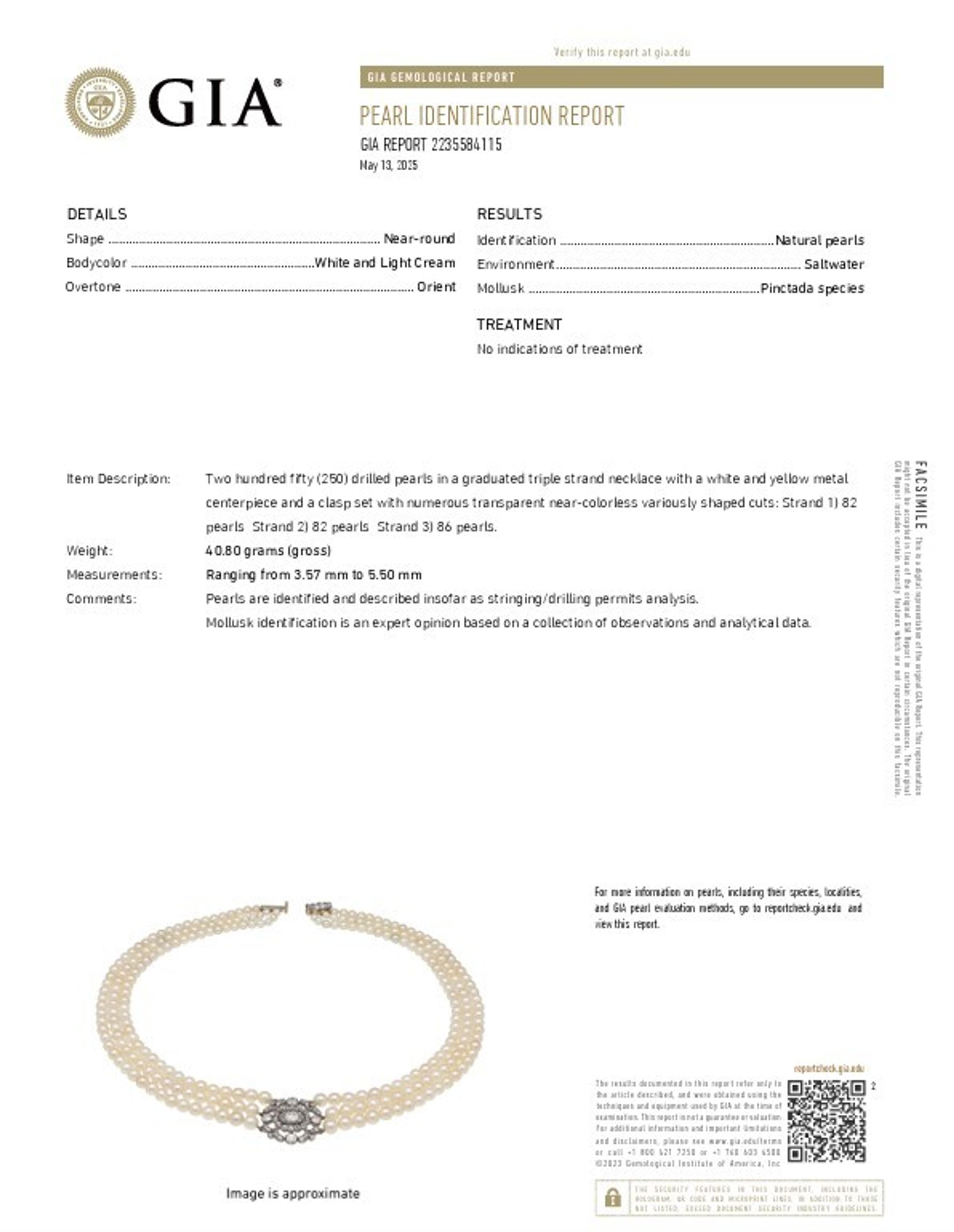 NATURAL PEARL AND DIAMOND CHOKER NECKLACE