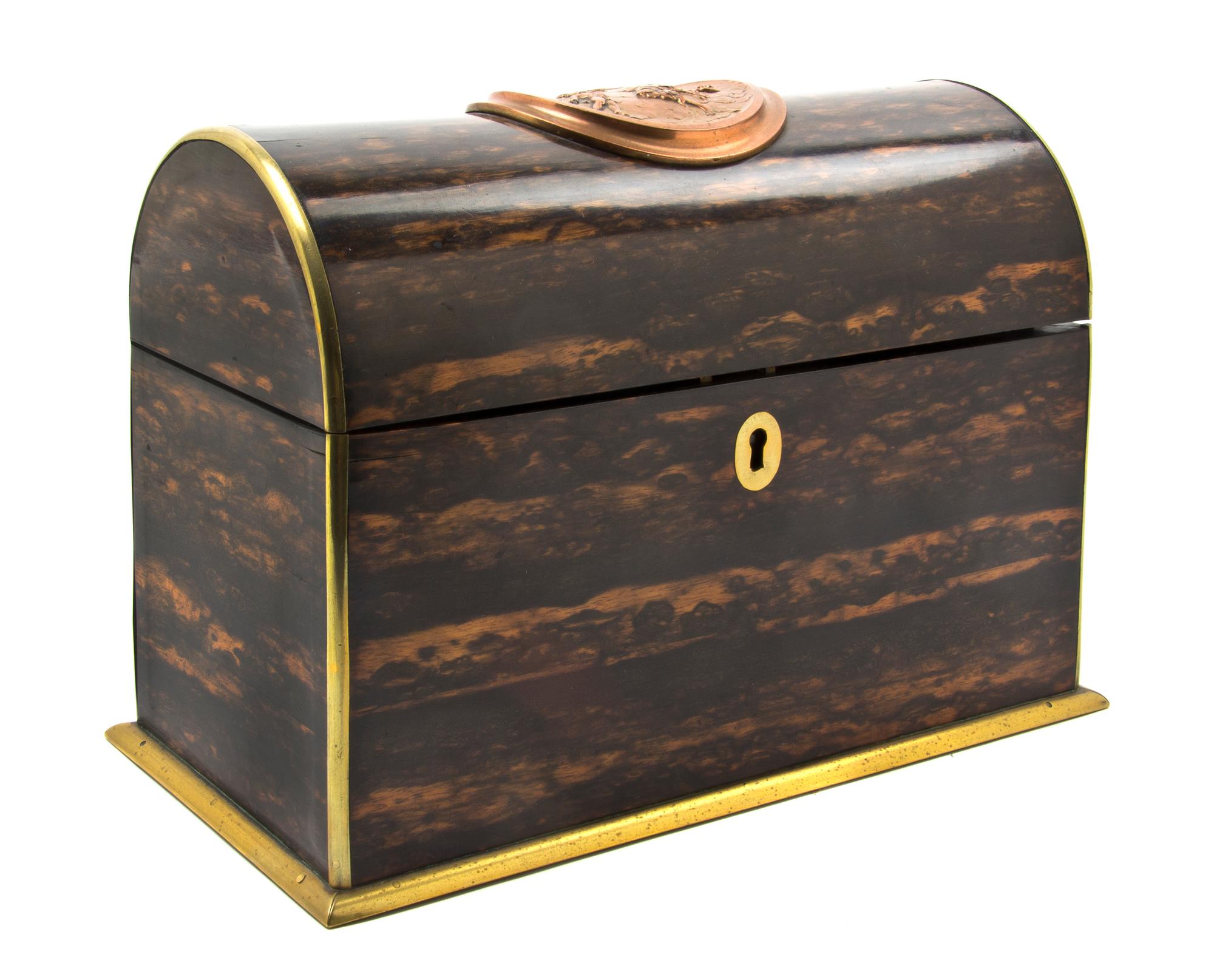 A Victorian Rosewood Letter Box, Width 9 5/8 inches.