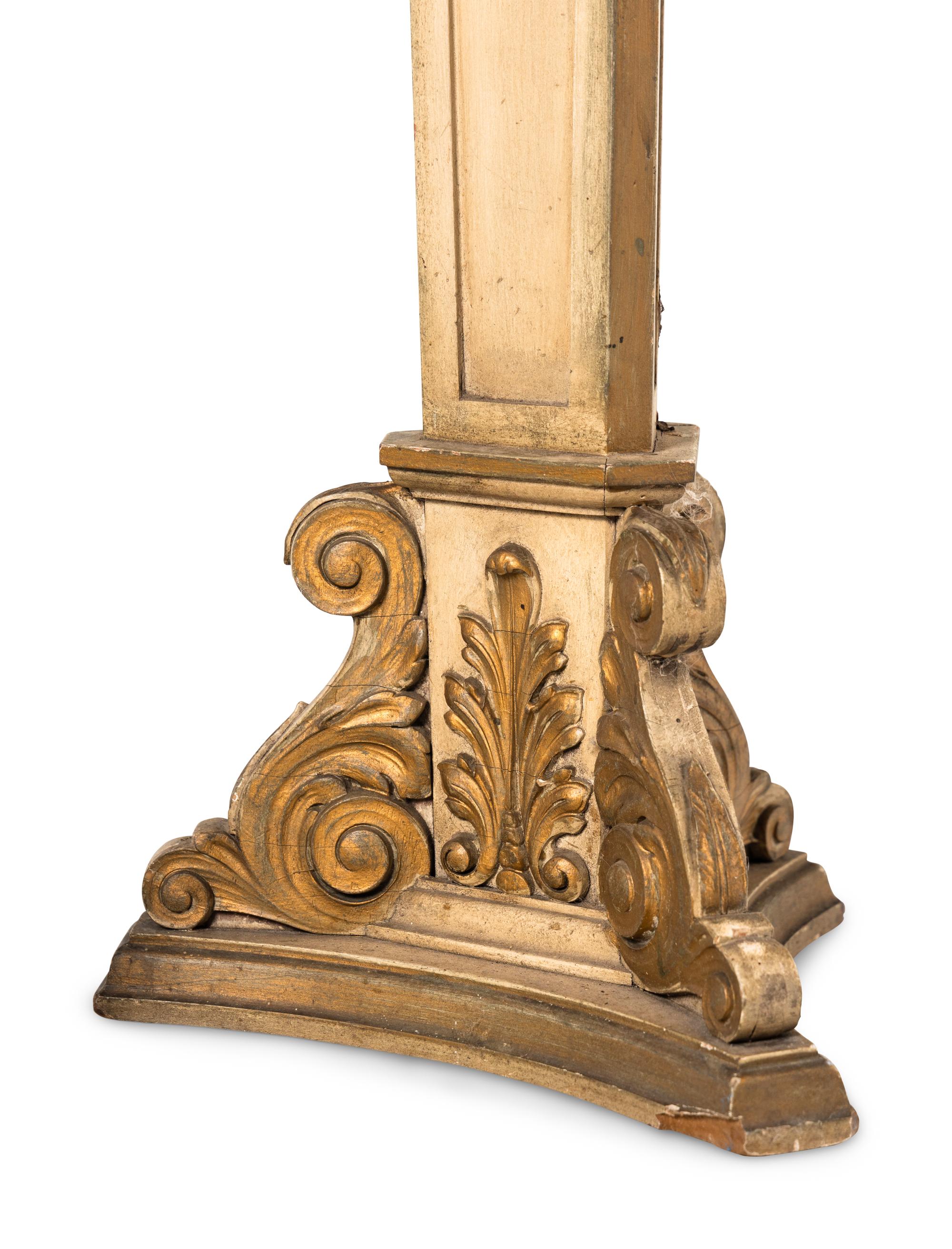 A Pair of Empire Style Painted Torchères