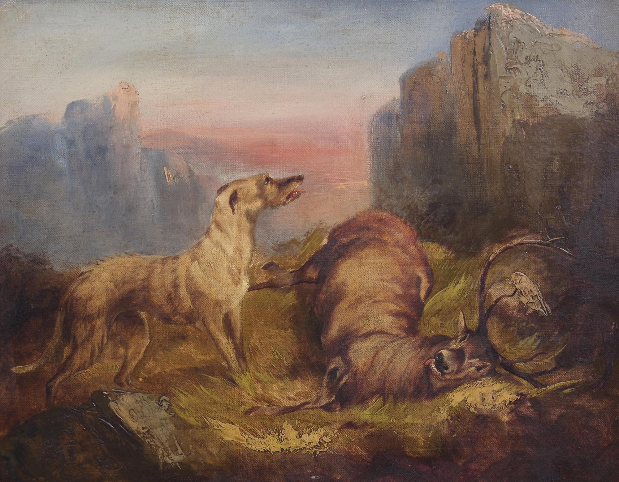 Staghound and Stag