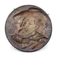 A Continental Patinated Metal Plaque Depicting Peter Paul Rubens