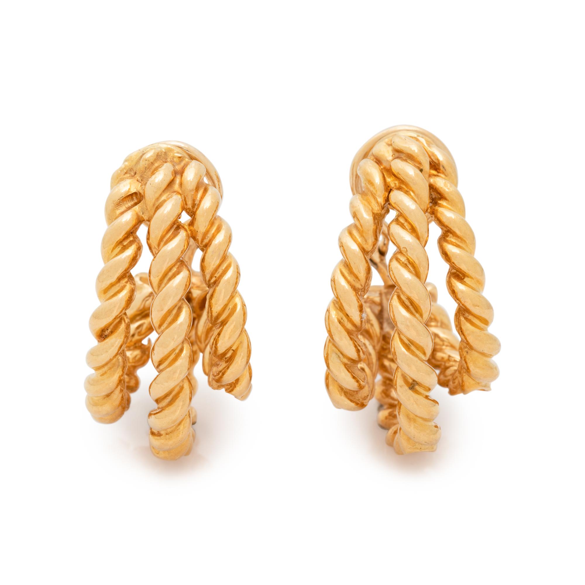 YELLOW GOLD EARCLIPS