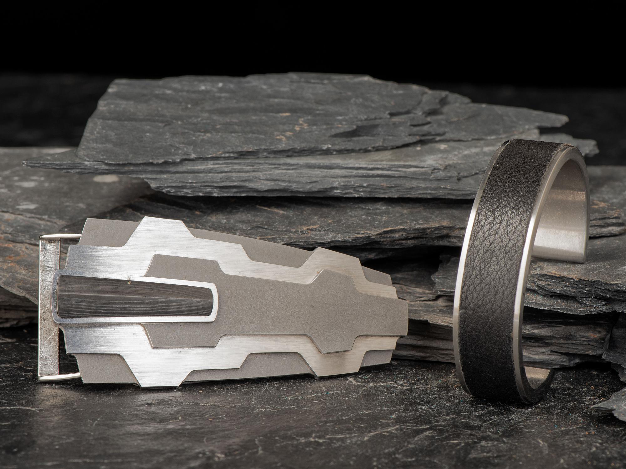 Modern Belt Buckle and Cuff Bracelet