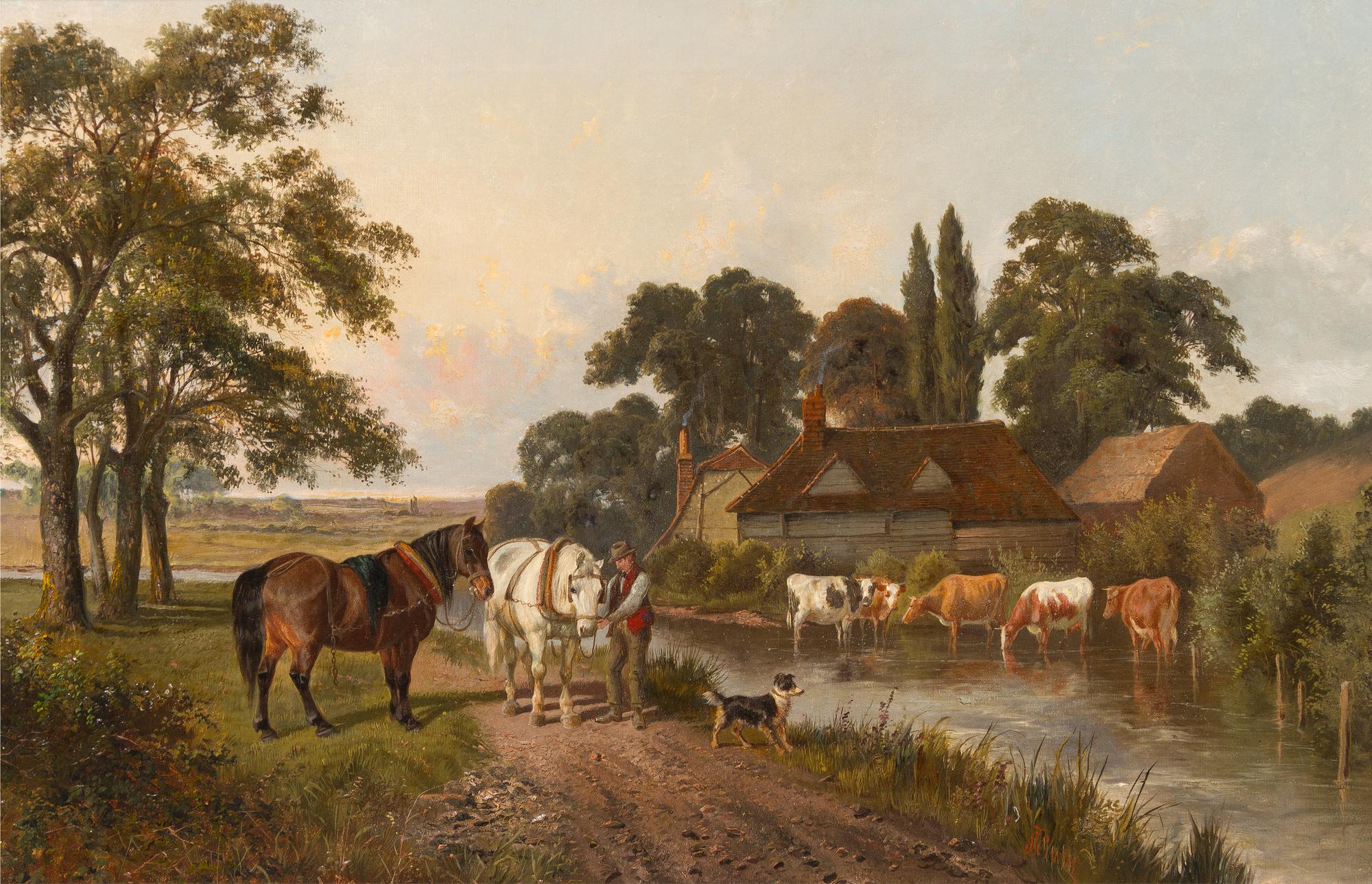 Samuel Joseph Clark, (British, 1834–c. 1912), Returning the Work Horses
