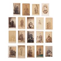 [Civil War] Group of 37 Carte de Visites of Union Officers and Enlisted Men