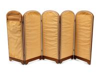 A Pair of Leather Folding Screens