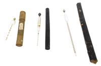 Two German Glass Hydrometers Length of longer 14 1/2 inches. — LATE 19TH/EARLY 20TH CENTURY