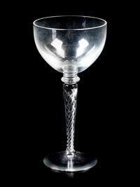 A Set of Twelve Twist-Stem Wine Glasses