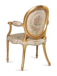 A George III Giltwood Armchair
