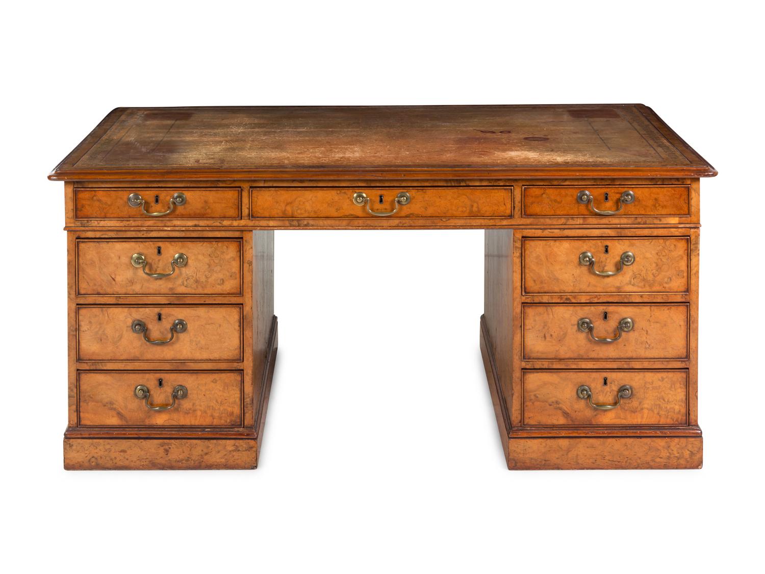 An English Walnut Partners' Desk