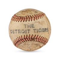A 1950 Detroit Tigers Team Signed Autograph Baseball