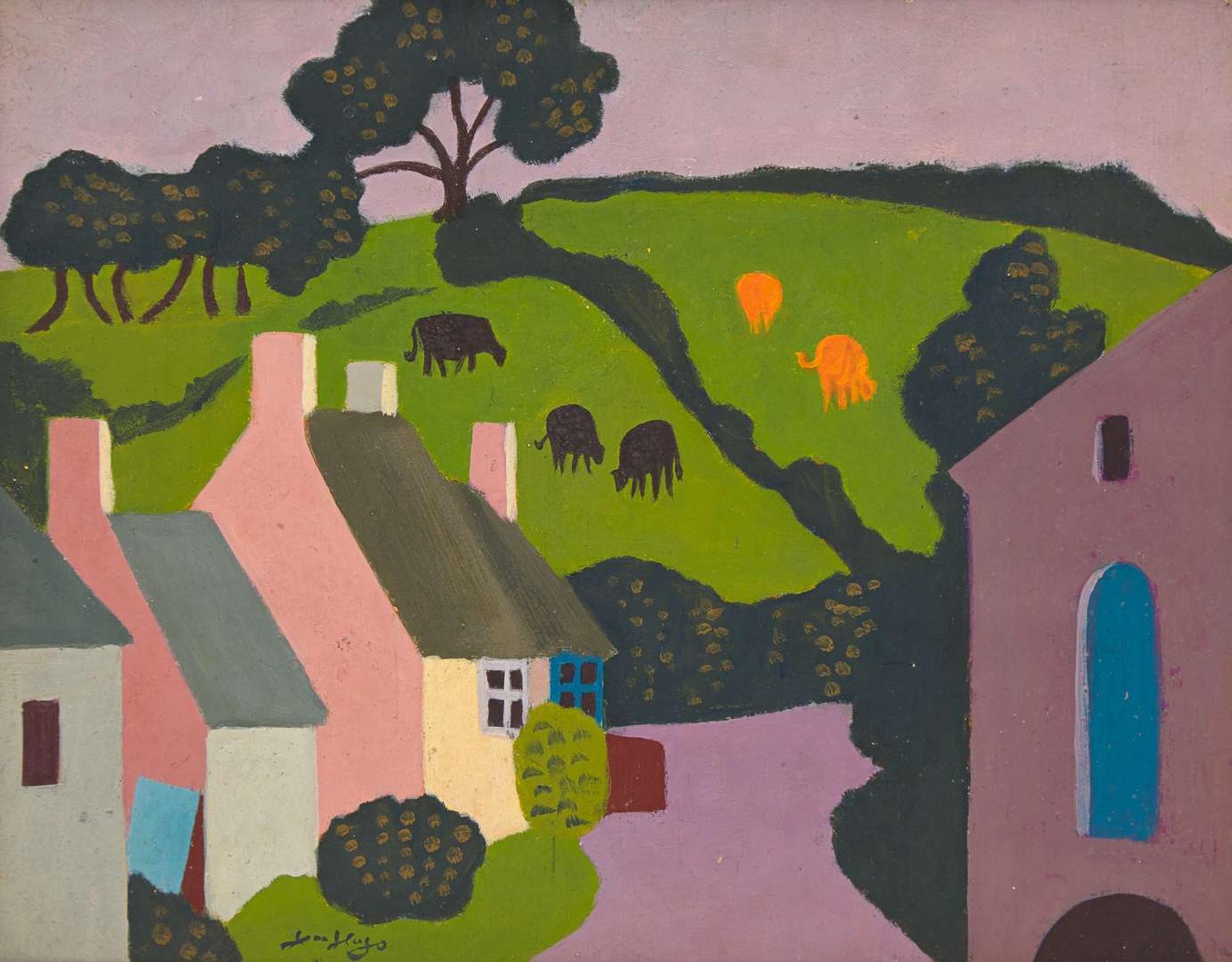 Jean Hugo (French, 1894-1984) - Vaches dans un Pâturage