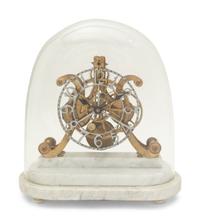 A Brass Skeleton Clock
