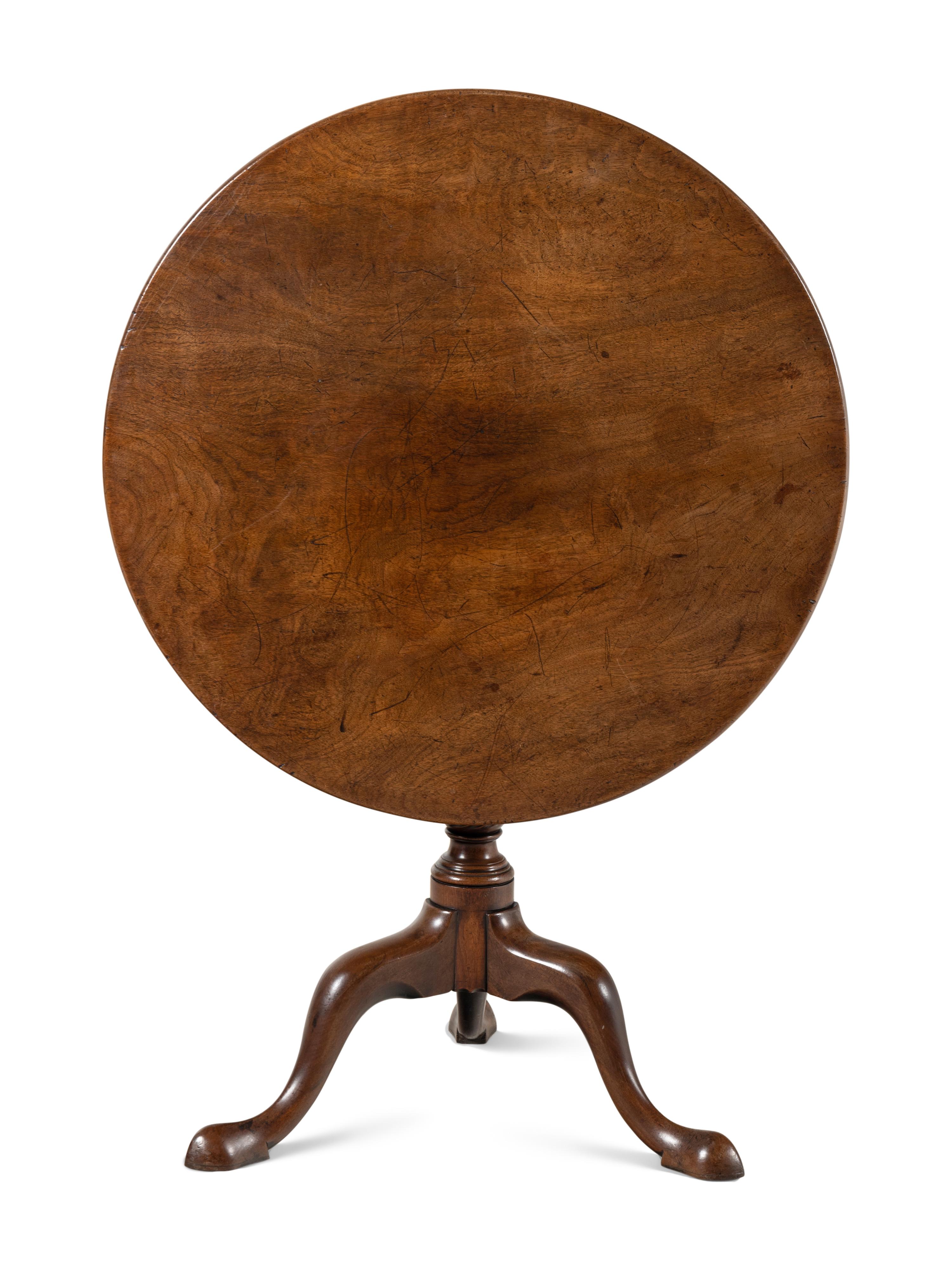 A George III Mahogany Tilt-Top Tea Table