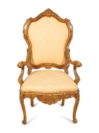 An Italian Rococo Painted Armchair