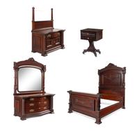 An American Classical Mahogany Bedroom Suite