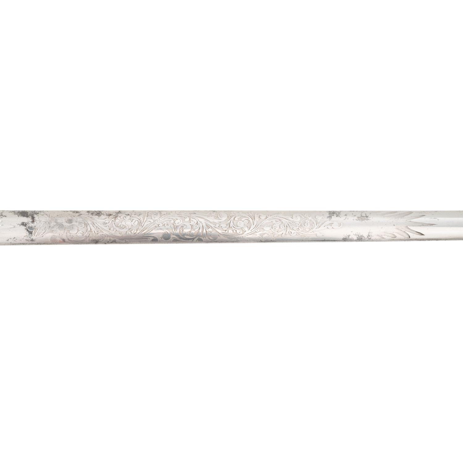 Fine Victorian Gilt Hilt & Etched Blade Court Sword by Charles Webb