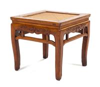 A Chinese Huanghuali Square Stool, Fangdeng Height 16 3/4 x width 18 5/8 x depth 18 5/8 inches. — MING DYNASTY, LIKELY 17TH CENTURY