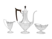 A Gorham Plymouth Silver Three-Piece Coffee Service