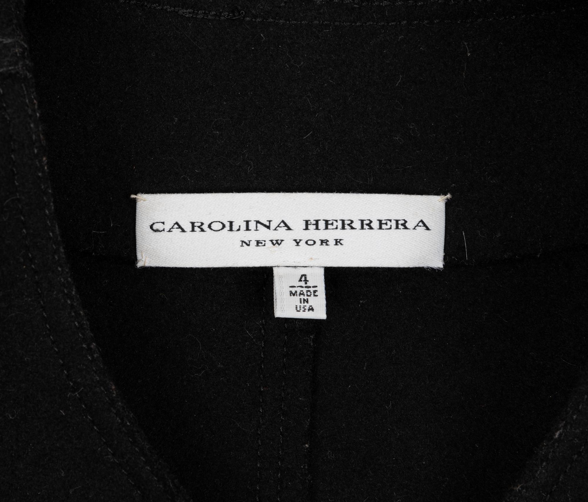 Carolina Herrera Wool Jacket with Fox Fur Cuffs