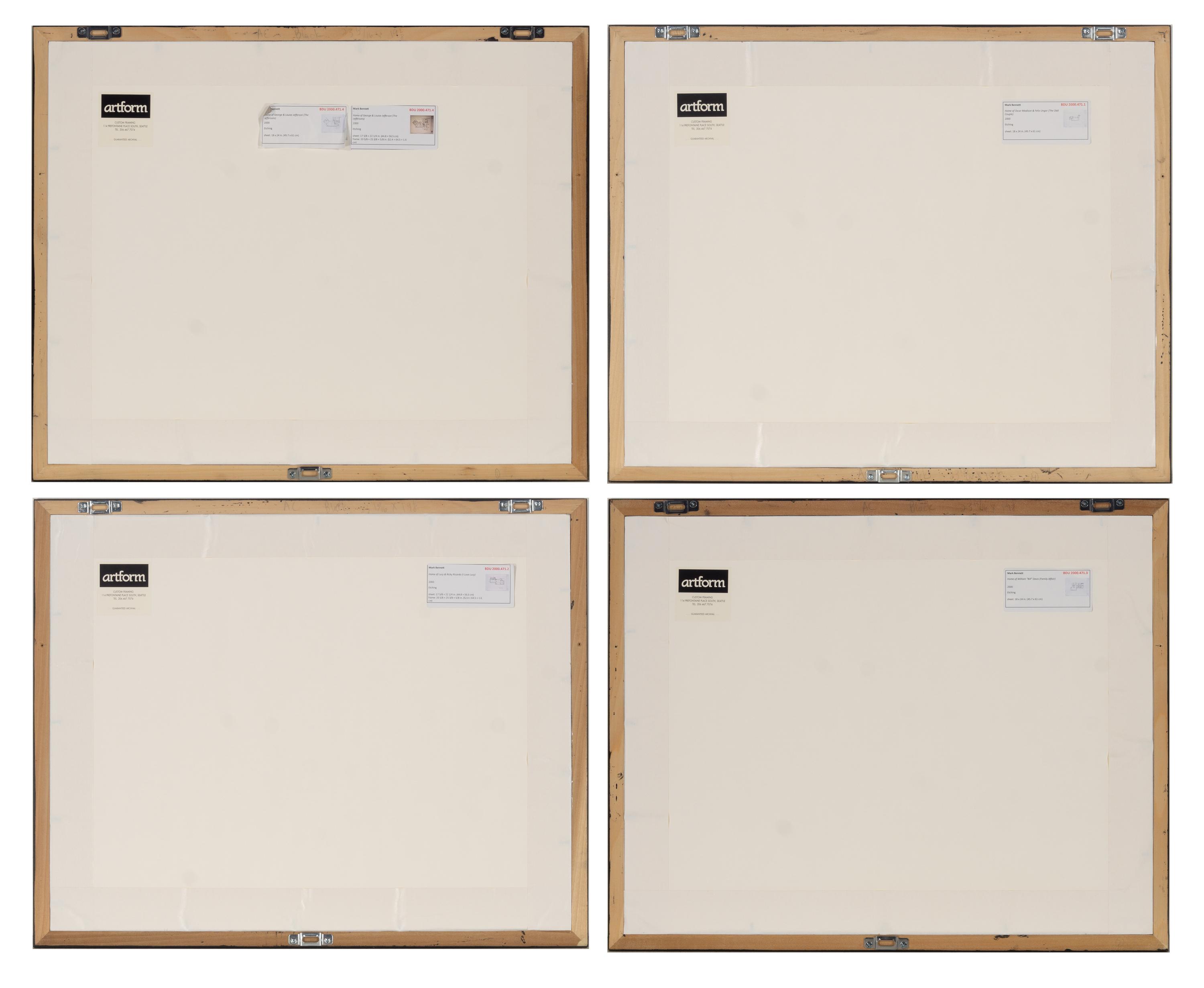 Blueprints of T.V. Show Homes (four works)