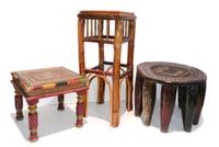 Three Miscellaneous Plant Stands Height of tallest 18 1l/2 inches.