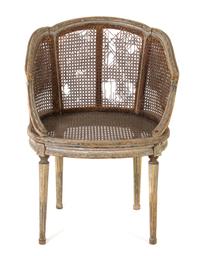 A Louis XVI Caned Bergere Height 32 inches. — LATE 18TH/EARLY 19TH CENTURY