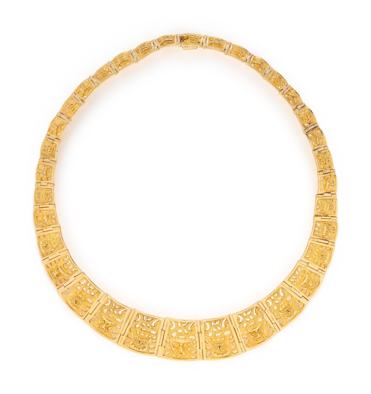 YELLOW GOLD FIGURAL NECKLACE