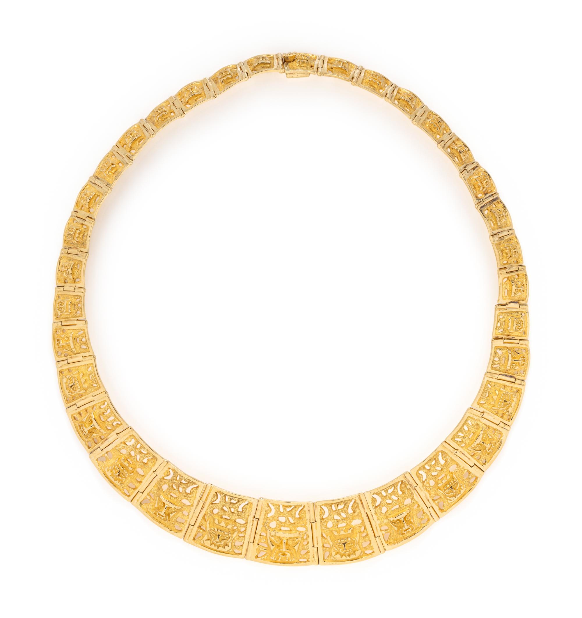 YELLOW GOLD FIGURAL NECKLACE