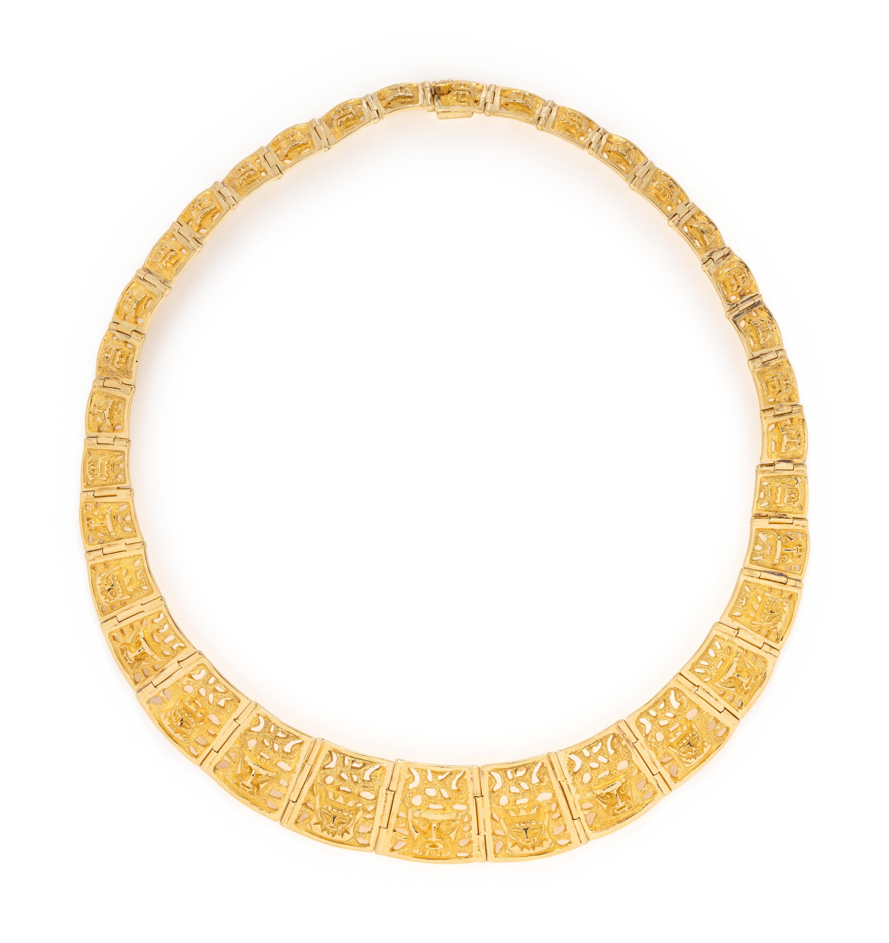 YELLOW GOLD FIGURAL NECKLACE