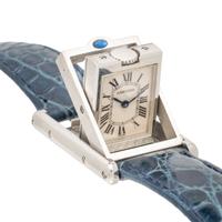 CARTIER, STAINLESS STEEL 'TANK BASCULANTE' WATCH