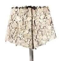 A Contemporary Italian Silvered Metal Table Lamp and Cache Pot