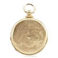 18 karat gold key-wind hunting case pocket watch Gabriel D. Clark, Baltimore, MD, first half 19th century