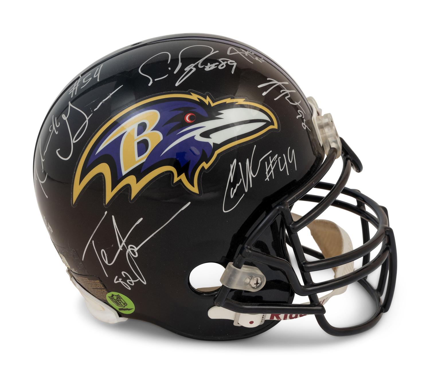A Group of Baltimore Ravens Signed Autograph Items Including Ed Reed