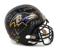 A Group of Baltimore Ravens Signed Autograph Items Including Ed Reed