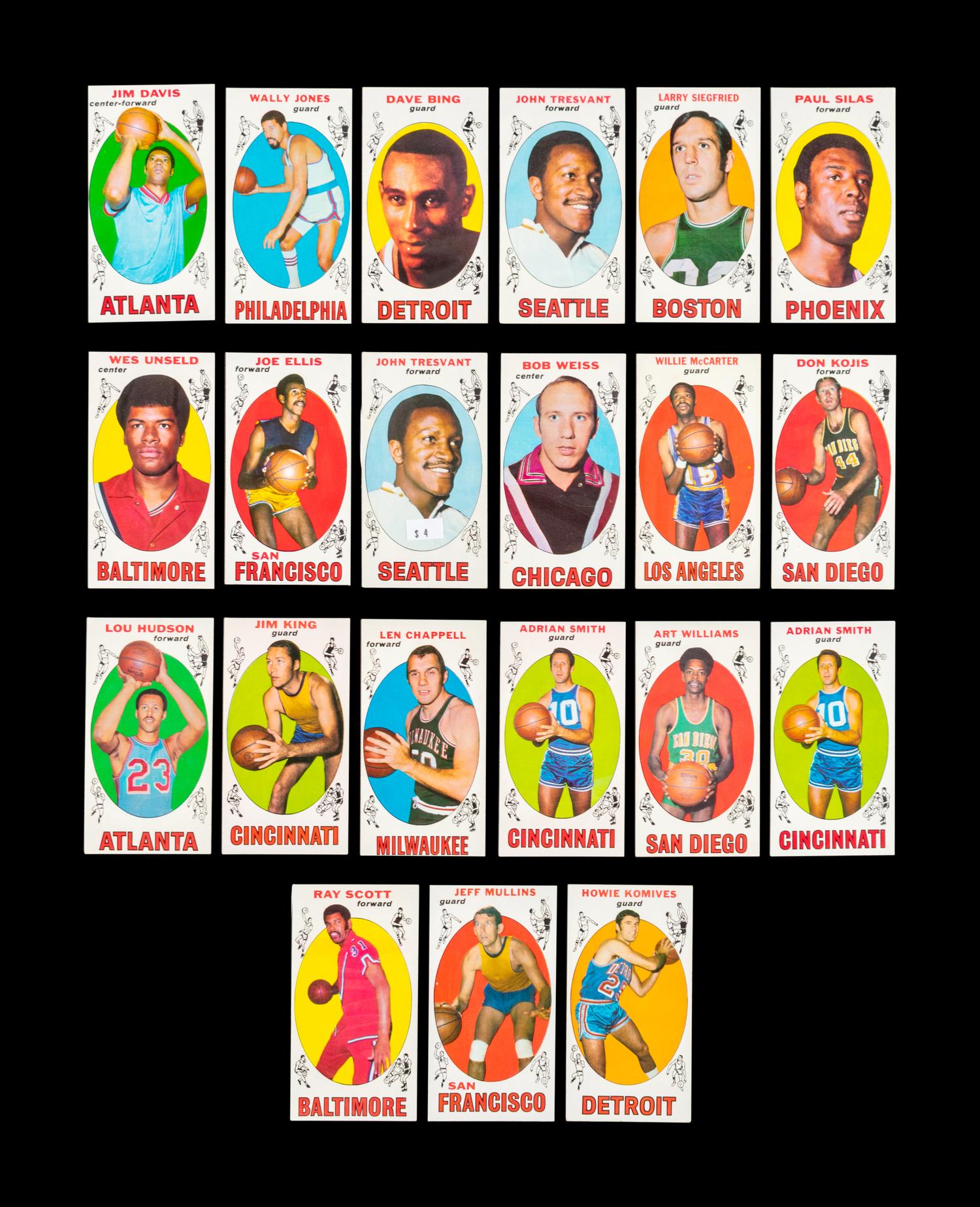 A Group of 93 Assorted 1969-70 Topps Basketball Cards,