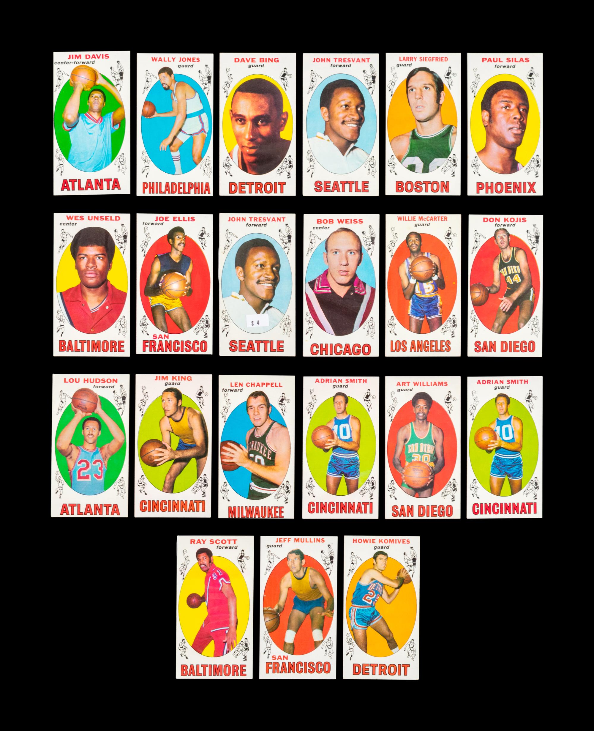 A Group of 93 Assorted 1969-70 Topps Basketball Cards,