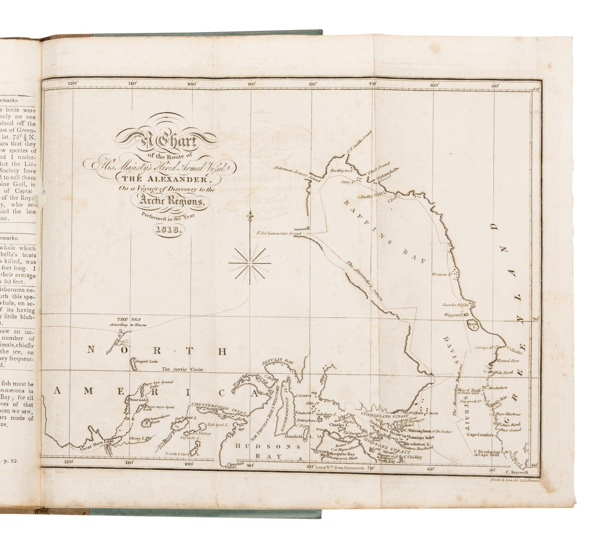 [FISHER, Alexander.] Journal of a Voyage of Discovery, to the Arctic Regions ... in His Majesty's Ship Alexander, Wm. Edw. Parry, Esq. Lieut. and Commander . London: Richard Phillips, [March, 1819].