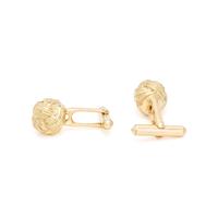 YELLOW GOLD KNOT MOTIF CUFFLINKS