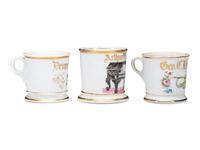 Three Musician's Porcelain Occupational Shaving Mugs