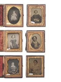 [EARLY PHOTOGRAPHY]. 35 assorted images including paper, tintype, ambrotype, and daguerreotype portraits.