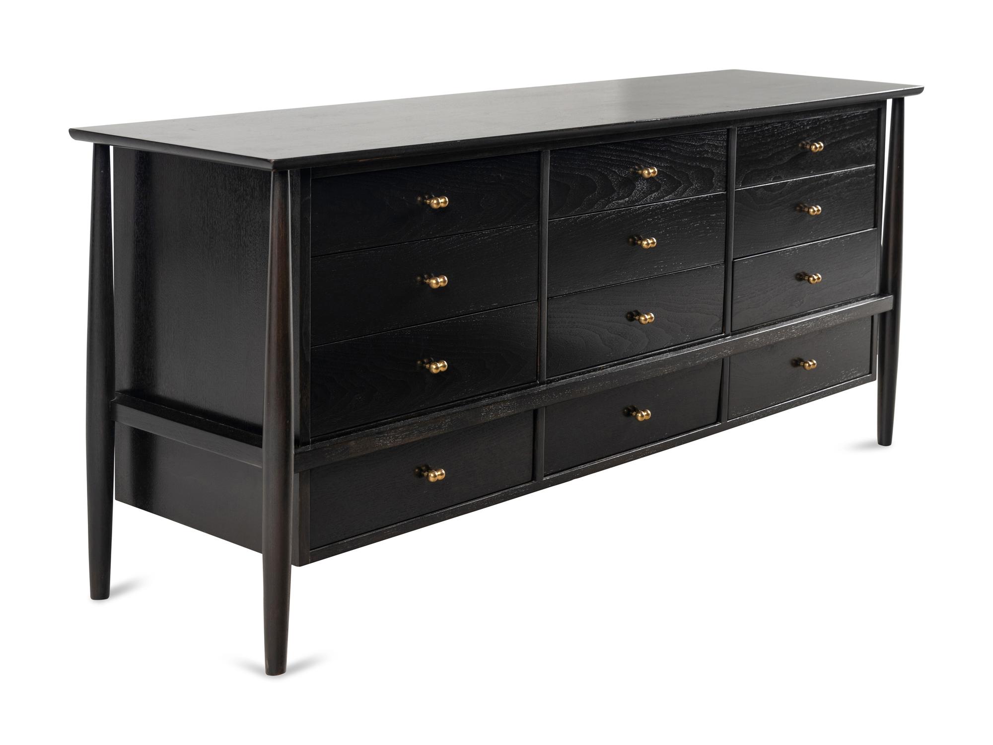 A Contemporary Ebonized Chest of Drawers