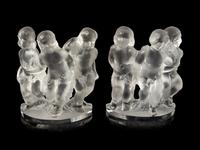 A Pair of Lalique Luxembourg Bookends