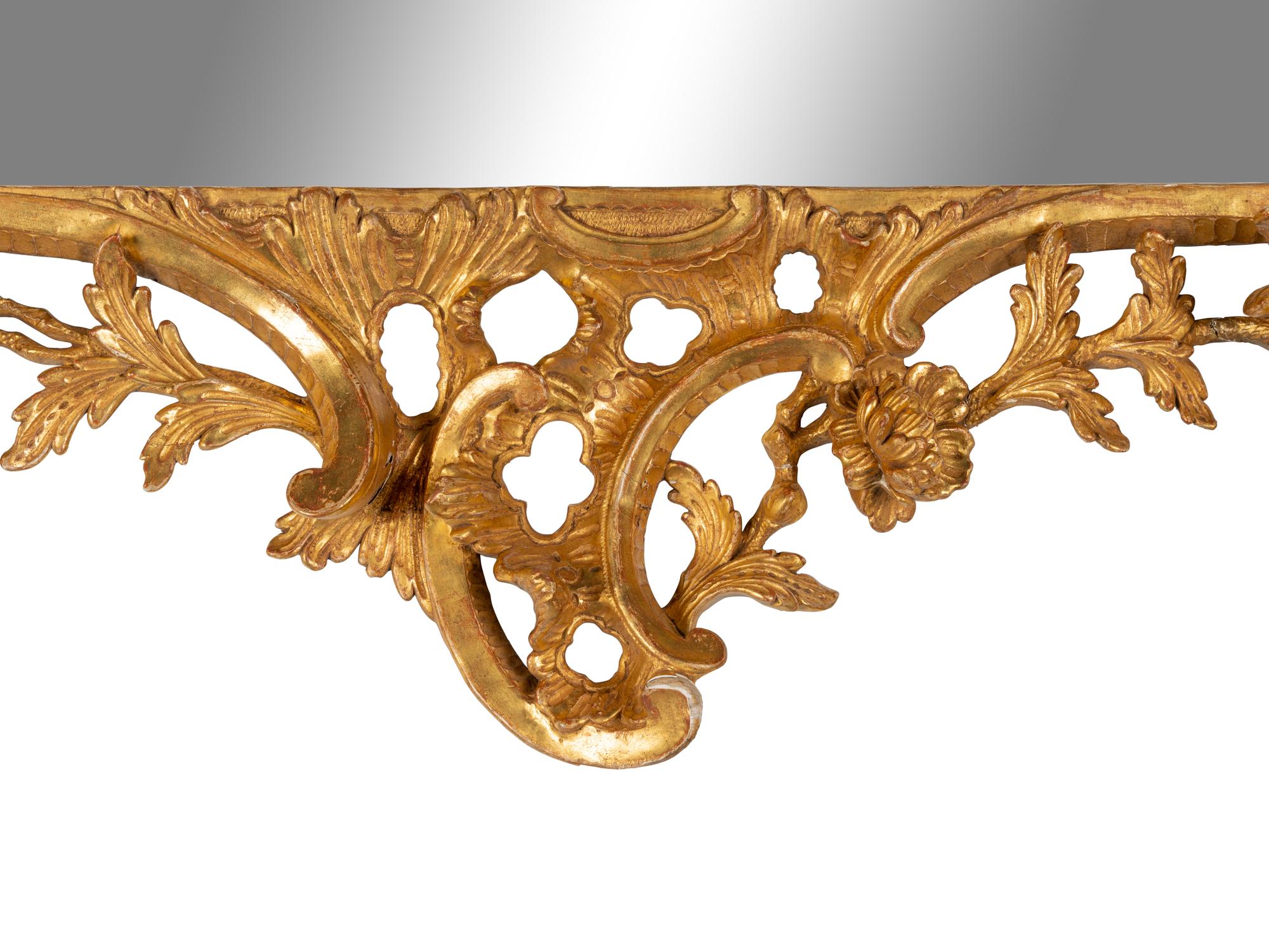 A George II Giltwood Overmantel Mirror