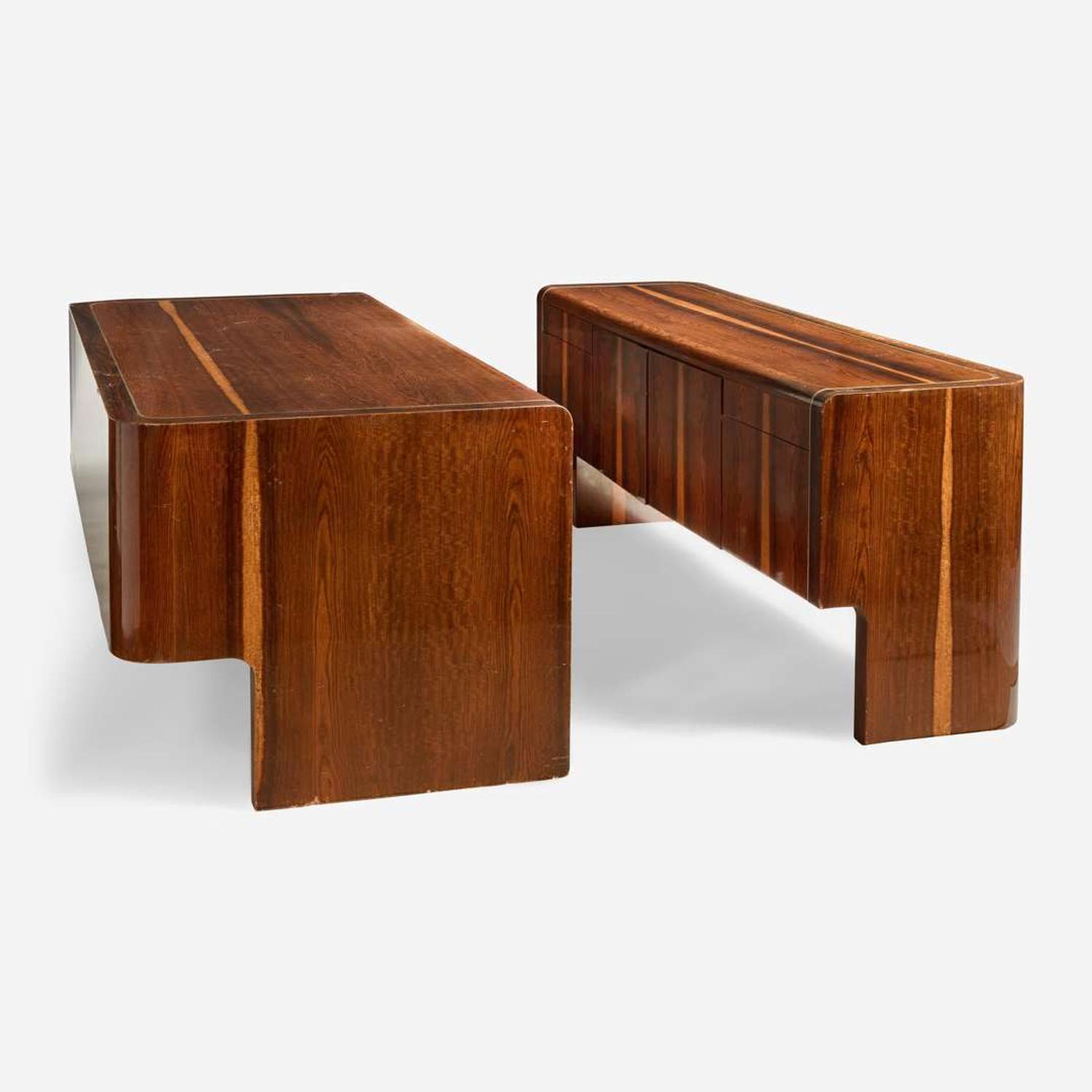 Vladimir Kagan (American, 1927-2016) Executive Desk and Credenza, Vladimir Kagan Designs, Inc., USA, circa early 1970s