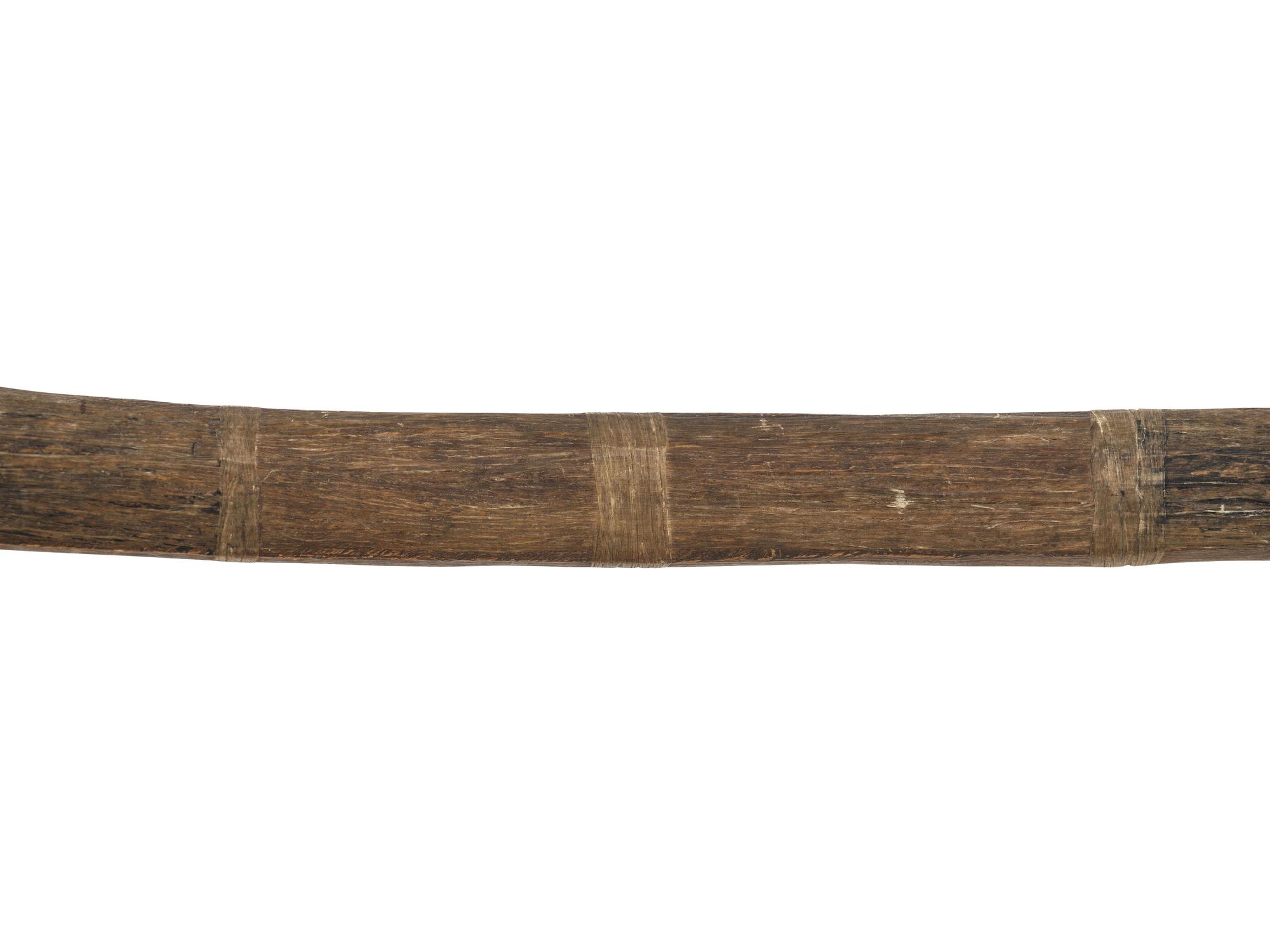 Apache Buffalo Hide Bowcase and Quiver, with Sinew-Backed Recurve Bow and Three Arrows