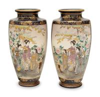 A Pair of Japanese Satsuma Vases